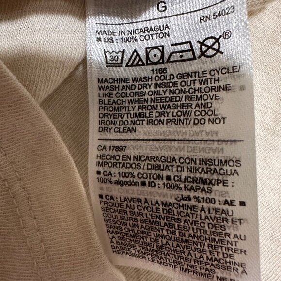 Old Navy PRIDE Womens Size L Beige Peace Love Pride Rainbow Pride T-shirt NWT - Picture 7 of 7